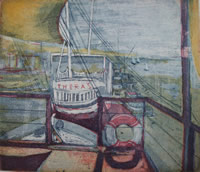 Argonauten, Farbaquatinta, drei Platten, 40x49 cm