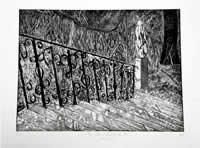 Bilzvilla Treppe absteigend