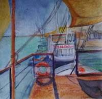 Esna, Ägypten, Aquarell