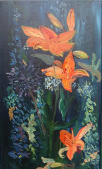 Geburtstagsgruß, Öl