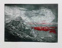 Hoffnungskurs, Aquatinta, 28 x 20 cm