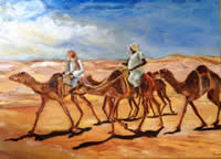 Begegnung, Öl, 40x80 cm