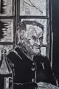 Montafoner Waldbauer, Holzschnitt