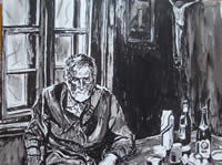 Montafoner Waldbauer, Holzschnitt