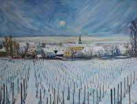 Winter in Radebeul, Öl, 50x60 cm