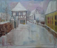 Eiskalter Winter, Öl, 50x60 cm